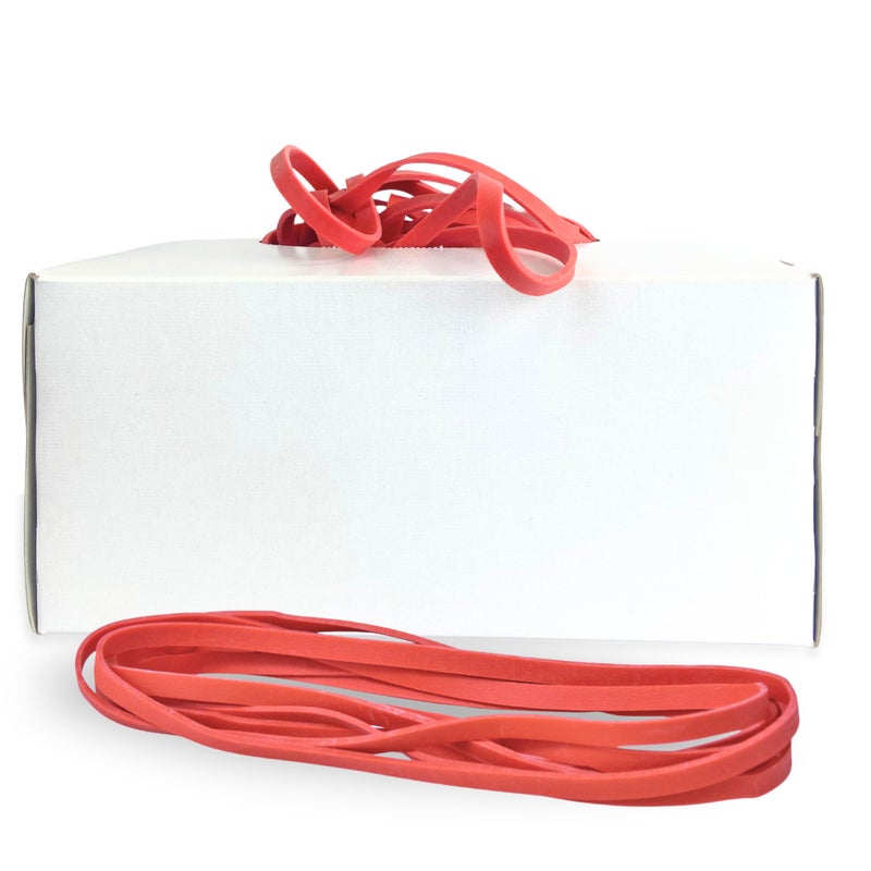 Alliance Red Packer Bands, Size #69 (6" x 1/4"), Approx. 140 Bands, 1 lb. Box, Red (96695) - Image 2